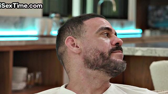 Bisexual 3some babe doggystyle fucked while sucking