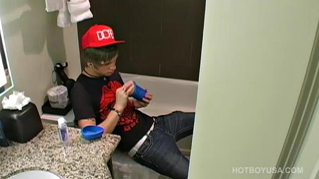 Robbie Callahan, 19 year old bundle of energy from the Dallas, Texas. Robbie, and has a girlfriend back home in Texas, but he's really a sexual creature down deep and loves everything about it.