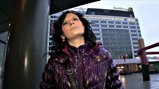 Brunette Casts Herself in Panties & Rides His Cock Outdoors