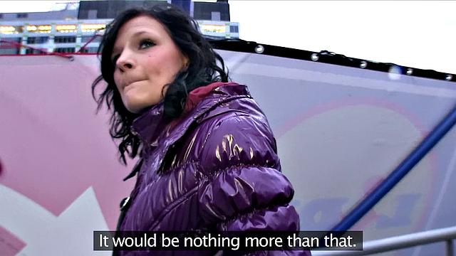 Brunette Casts Herself in Panties & Rides His Cock Outdoors