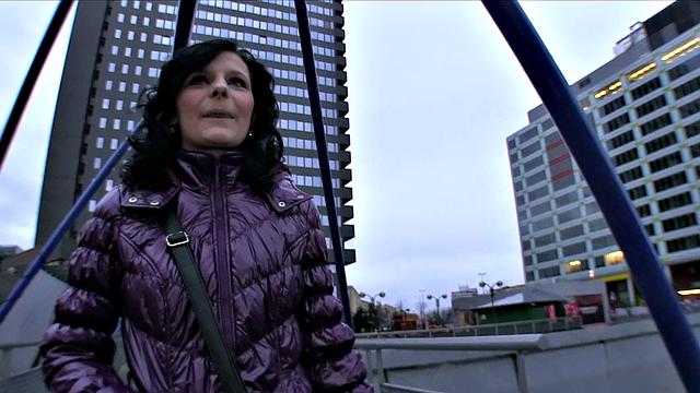 Brunette Casts Herself in Panties & Rides His Cock Outdoors