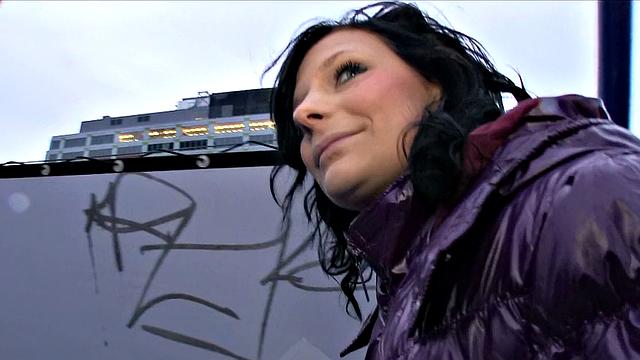 Brunette Casts Herself in Panties & Rides His Cock Outdoors