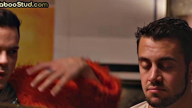 Taboo stud sucks stepbro's cock outdoors and enjoys cum in mouth