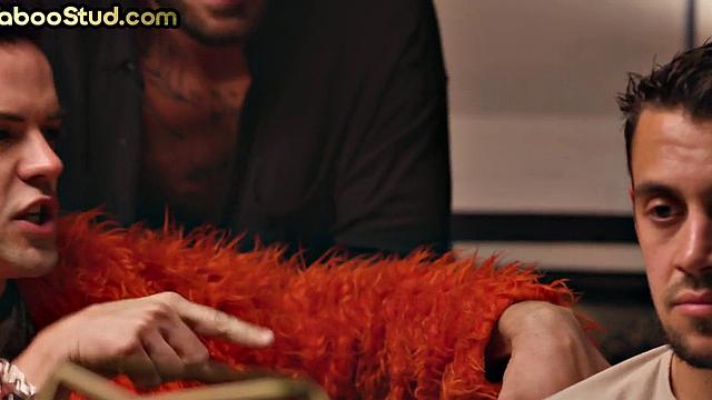 Taboo stud sucks stepbro's cock outdoors and enjoys cum in mouth