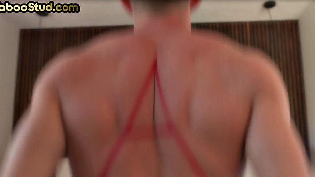 Taboo stud sucks stepbro's cock outdoors and enjoys cum in mouth