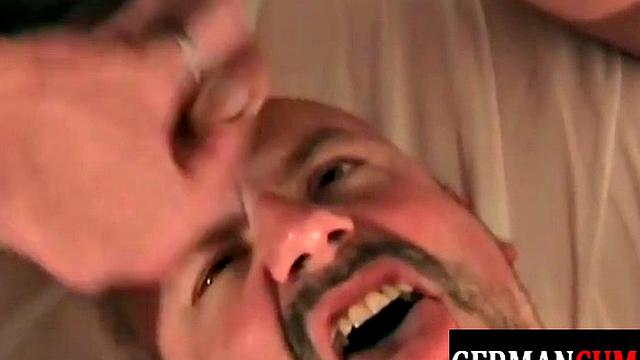 Muscular German DILFs blowing and breeding in trio