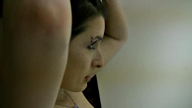 Naughty Shelly flaunts her natural tits in a steamy shower with Shower Nude