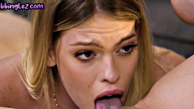 Pussylicking nympho spoiling bigtitted MILFs pussy