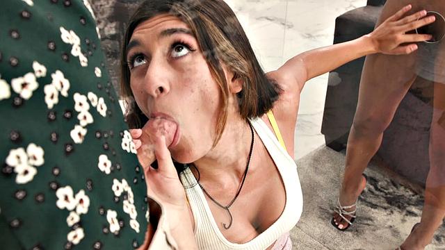 DEVILS FILM - Steamy Threesome With Neighbors And A Huge Gloryhole Box