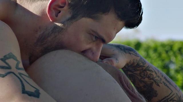 Stepbrother nails stepbro's ass outdoors and makes him beg for more