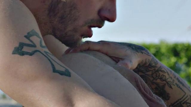 Stepbrother nails stepbro's ass outdoors and makes him beg for more