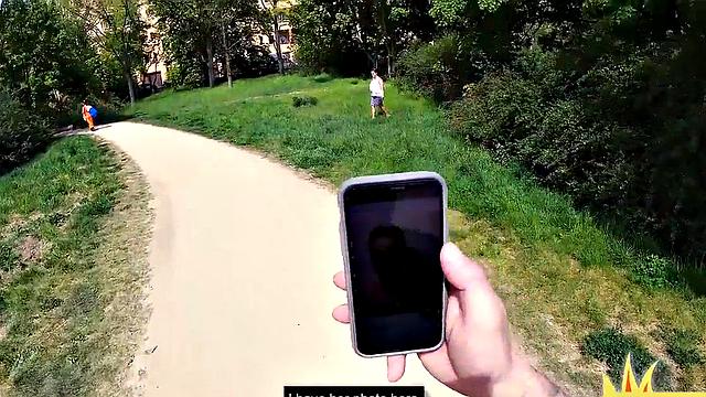 Big-ass German MILF POV fucked outdoors in a public place