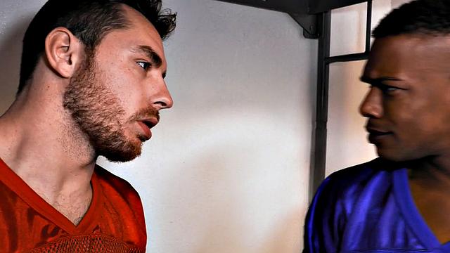 Sportive IR stud barebacked in dormitory by roommate