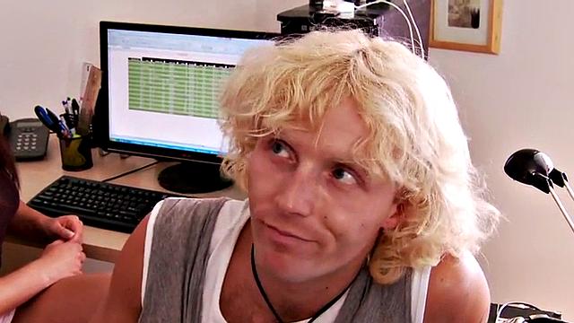 Office strapon femdoms ravaging a coworker