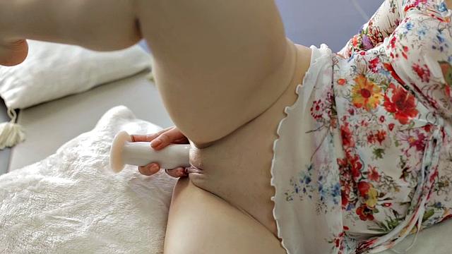 Mary in cowgirl riding a sex toy