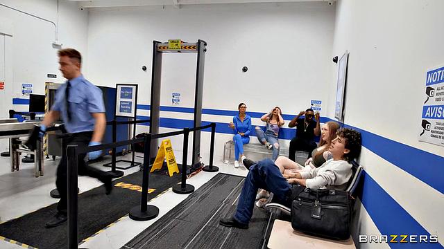 Soaked-Panty Slut in the Security Line