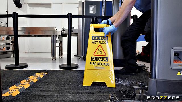 Soaked-Panty Slut in the Security Line