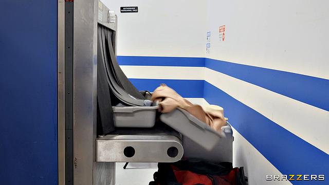 Soaked-Panty Slut in the Security Line