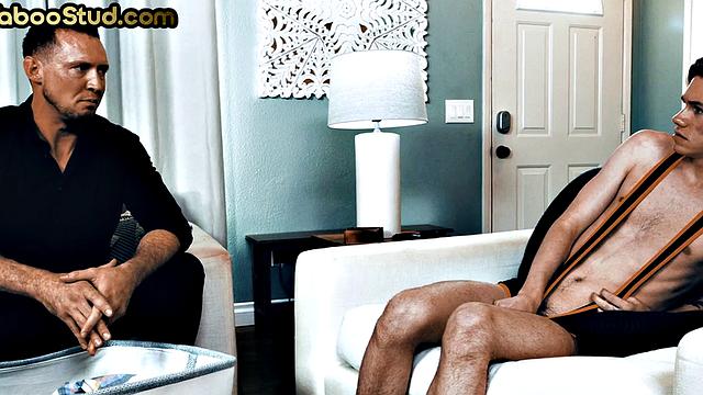 Weird skinny twink fucked by stepdaddy till facial.