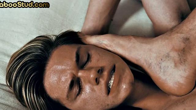 Weird skinny twink fucked by stepdaddy till facial.