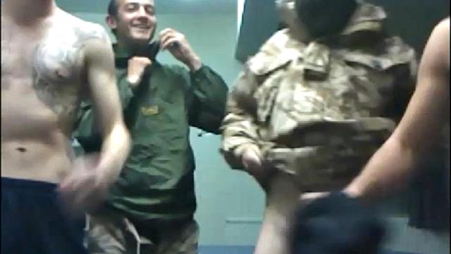 Sexy soldiers enjoy web