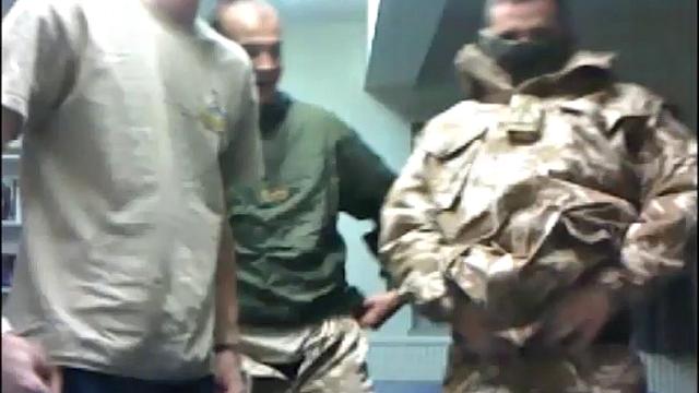 Sexy soldiers enjoy web