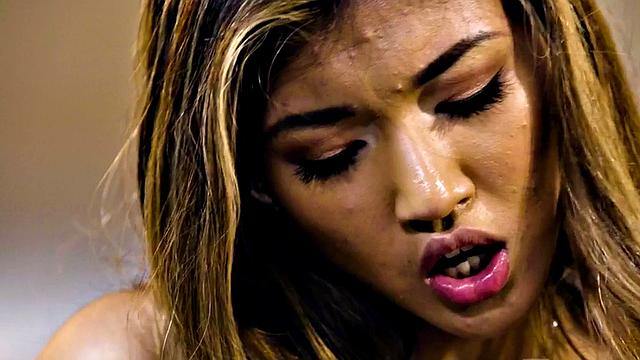 Tiny Asian seduces BFF before eating her pussy out