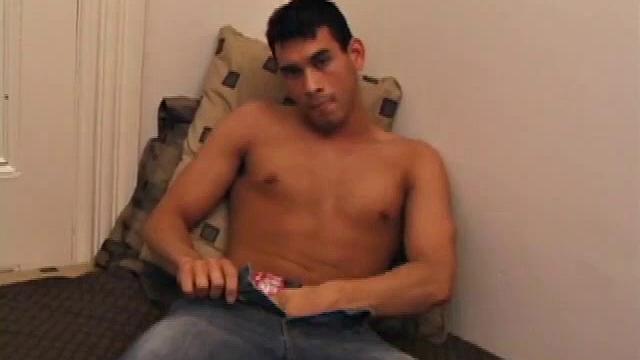 The Strong Silent Type, Justin Christopher Doesn'T Say Much, and Lets his Naked Body Do the Talking. He Beats Off With Growing Excitement, While Cupping his Balls, Until Pumping Out a Load of Salty Warm Cum Onto his Stomach.