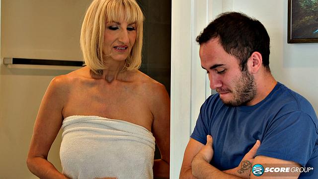 New Big-Titted 60-Year-Old Morgan Fucks Her Step-Son