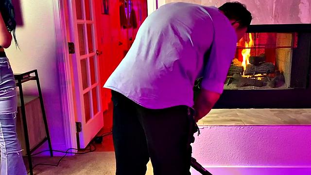 BTS lesbian tattooed strapon fucks 21yo in 3some