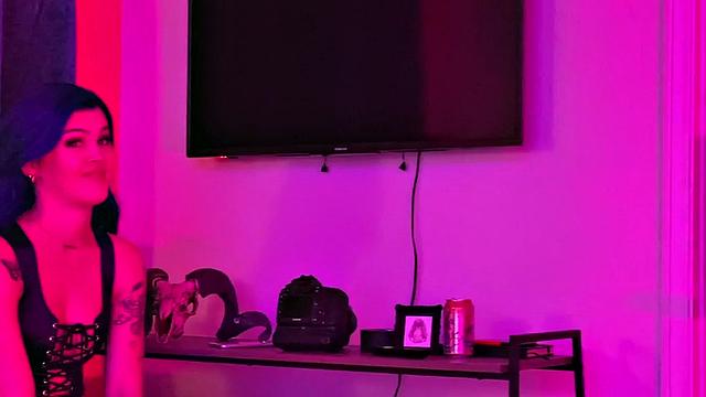 BTS lesbian tattooed strapon fucks 21yo in 3some