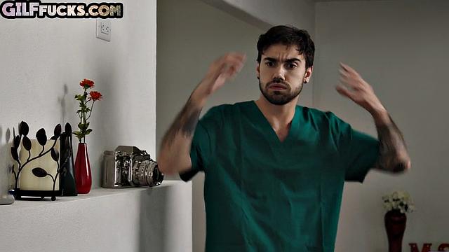 Naughty GILF drilled by horny studs