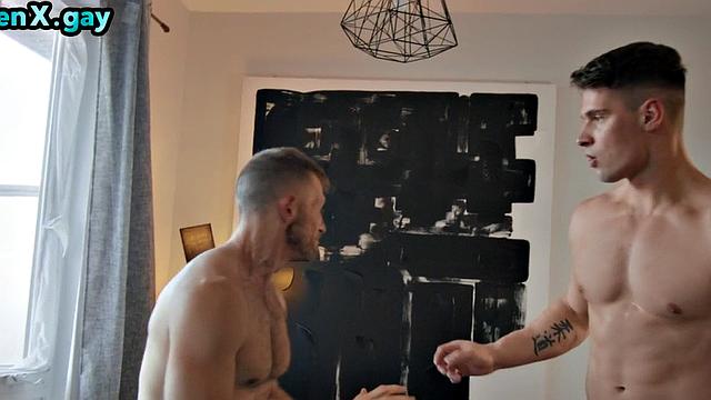 Gay man barebacked in bathroom by jock till cumshot