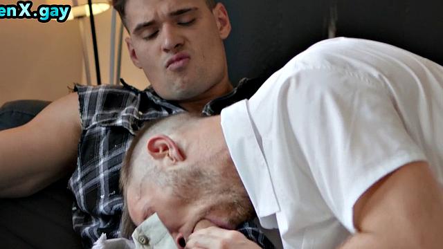 Gay man barebacked in bathroom by jock till cumshot