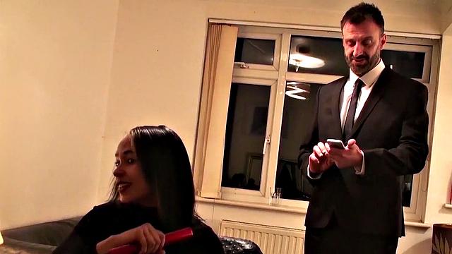 Submissive MILF restrained and dommed with rough sex