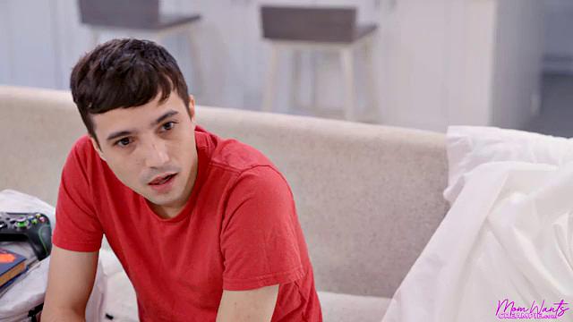 Stepmom Sneaks A Creampie On The Couch