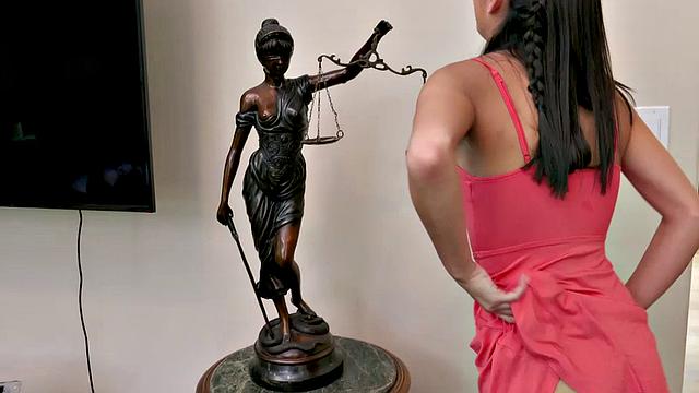 Kinky threesome: step-teasing, fucking, and living room fun with a bald-headed teen