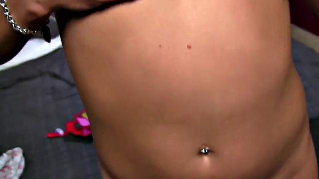 POV pierced babe enjoys closeup dirty pussyfuck