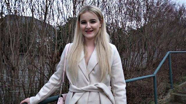 Shady casting director fooling a blonde