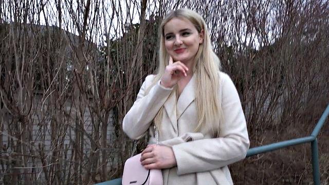 Shady casting director fooling a blonde