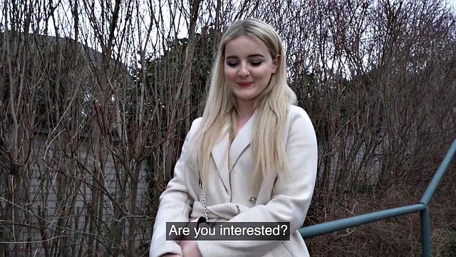 Shady casting director fooling a blonde