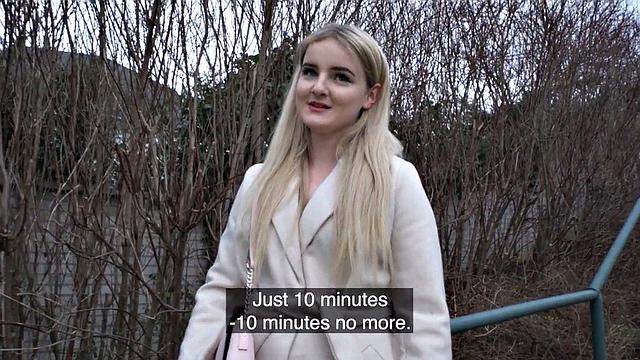 Shady casting director fooling a blonde