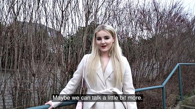 Shady casting director fooling a blonde