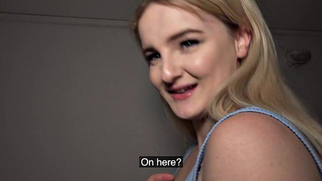 Shady casting director fooling a blonde