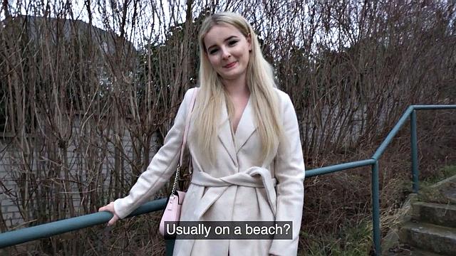 Shady casting director fooling a blonde