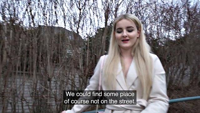 Shady casting director fooling a blonde