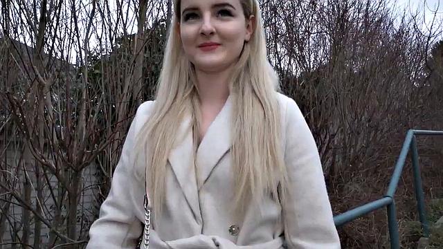 Shady casting director fooling a blonde