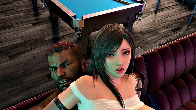 триха и барри: 3d-анимация, где тифа кайфует от большого черного члена