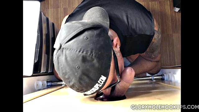 Sweaty First-Time Gloryhole Visit