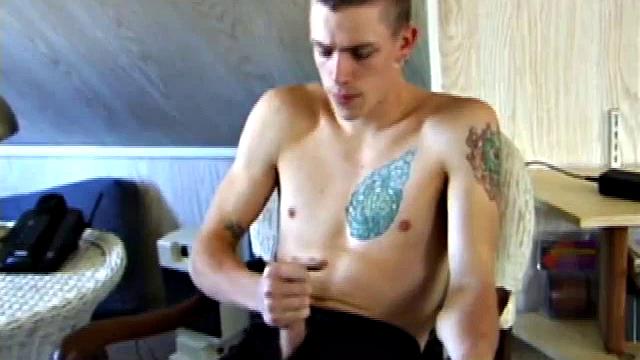 Shane Strokes His Dick